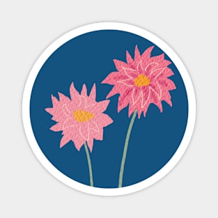 Coral Pink Gerbera in Colorist style Magnet